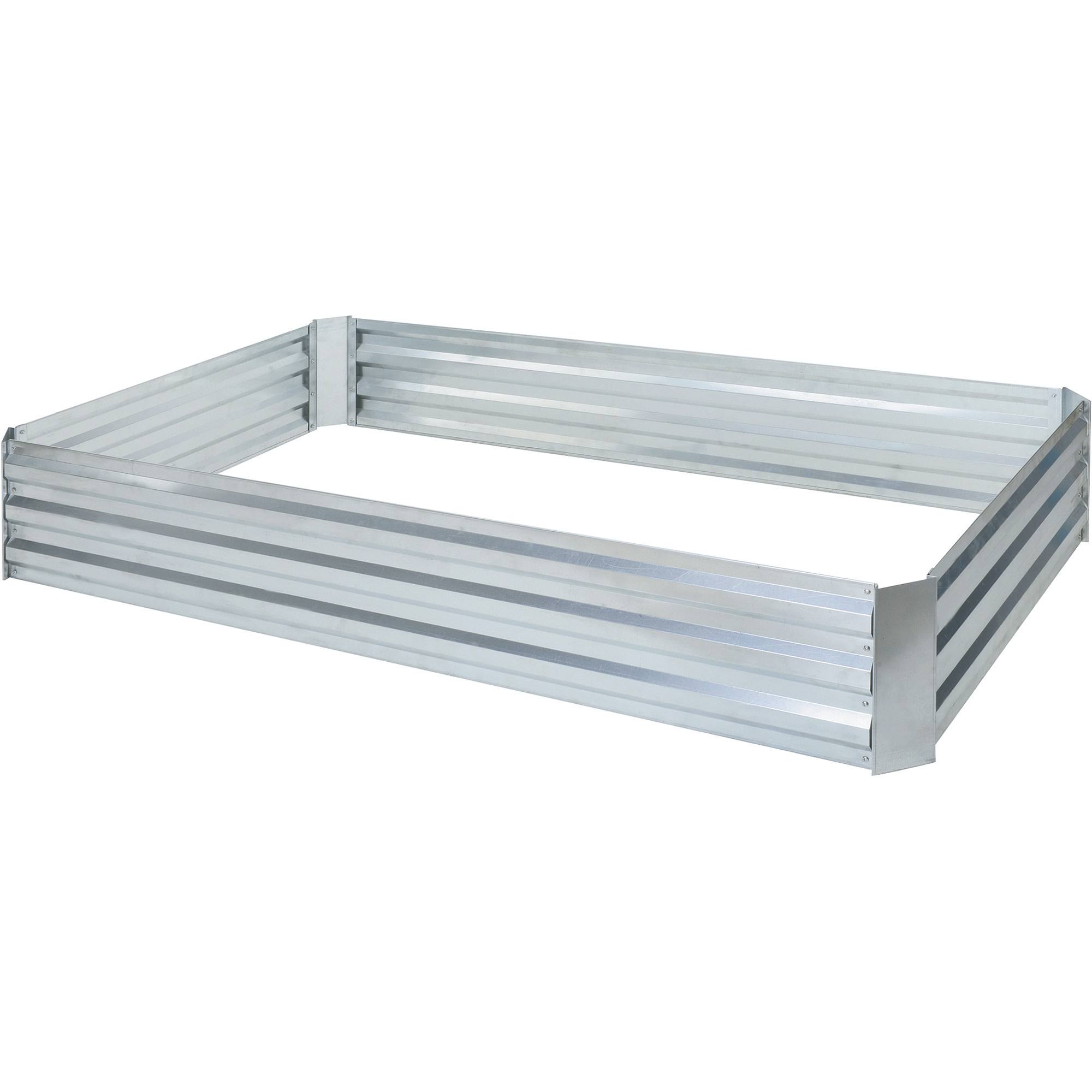 Kotulas Brand Galvanized Steel Raised Garden Planter Bed - 6ft. x 3ft.