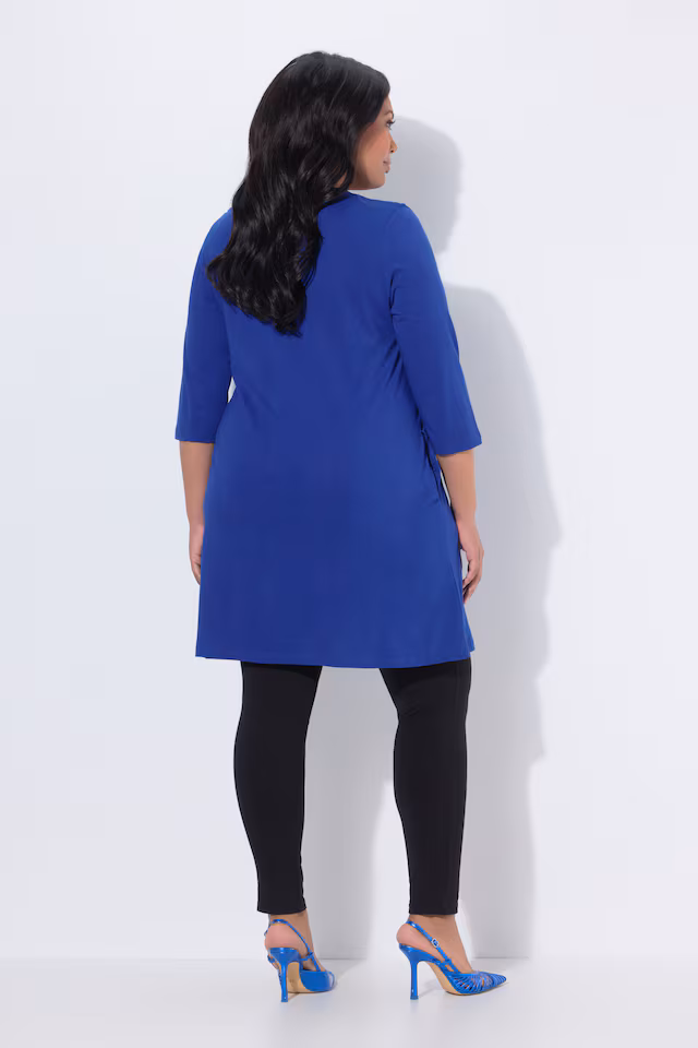 Criss Cross V-Neckline Swing Knit Tunic