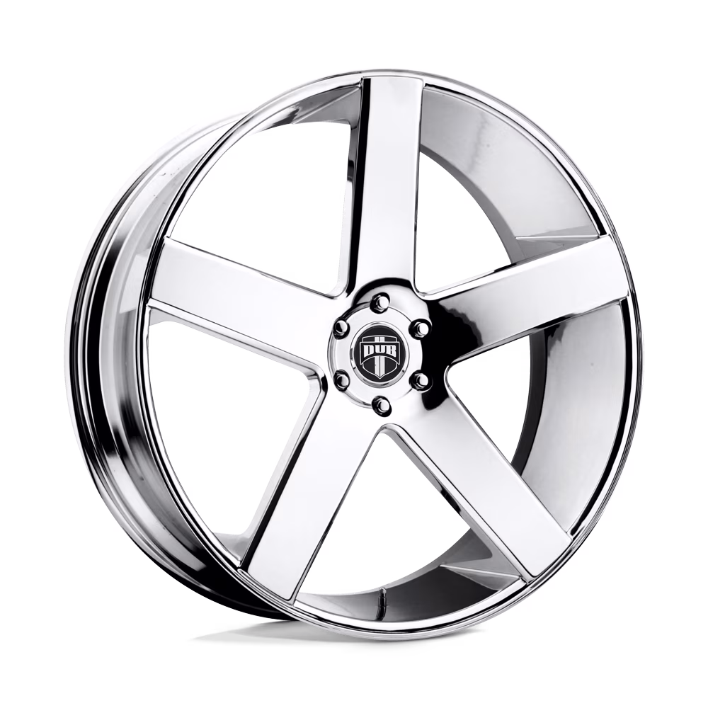 DUB 1PC Cast Aluminum Rim S115 22X8.5 5X4.5 CHR - PLATED 38MM, S115228565+38
