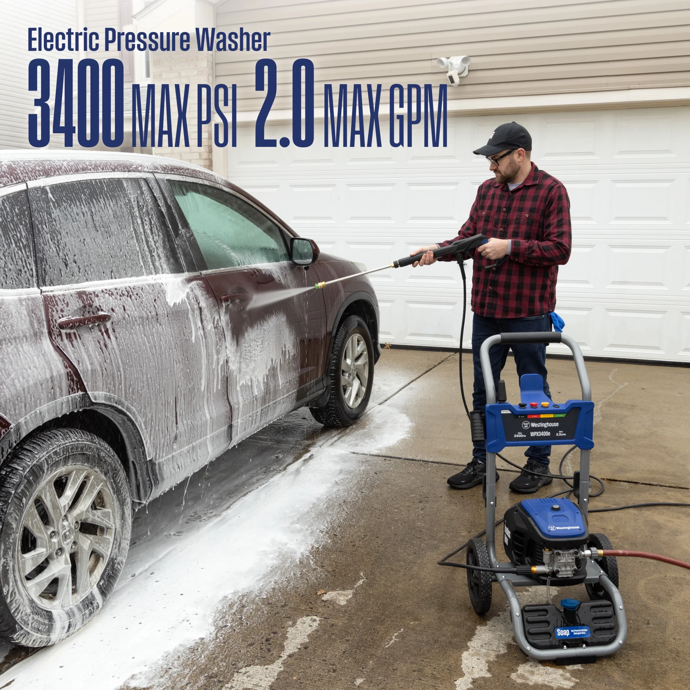 Westinghouse 3400 PSI at 2 GPM Electric Powered Pressure Washer