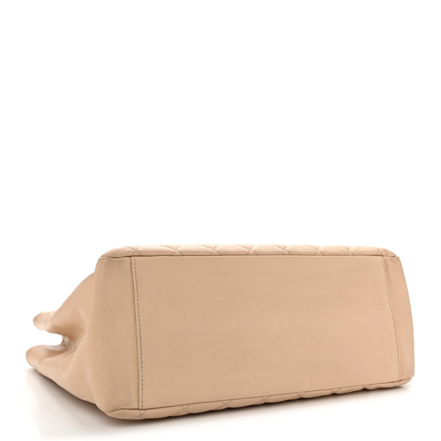 Caviar Quilted Grand Shopping Tote GST Beige Clair