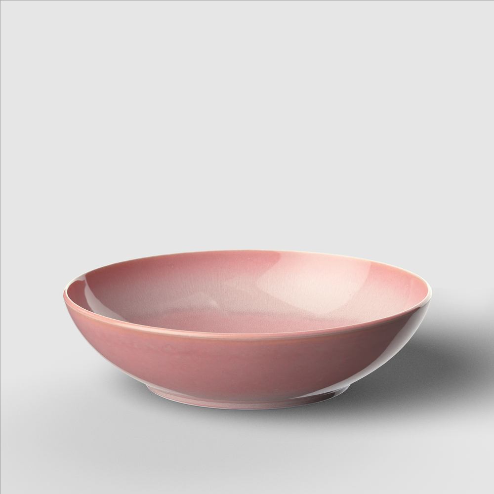 Perlemor Serving Bowl - Pink, 40.6 oz, Premium Porcelain