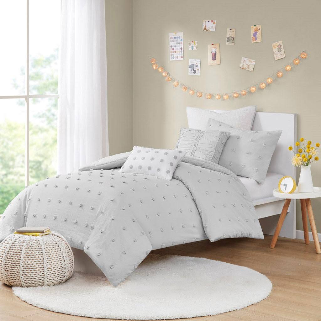 Urban Habitat Brooklyn Cotton Jacquard Comforter Set Grey Twin/Twin XL
