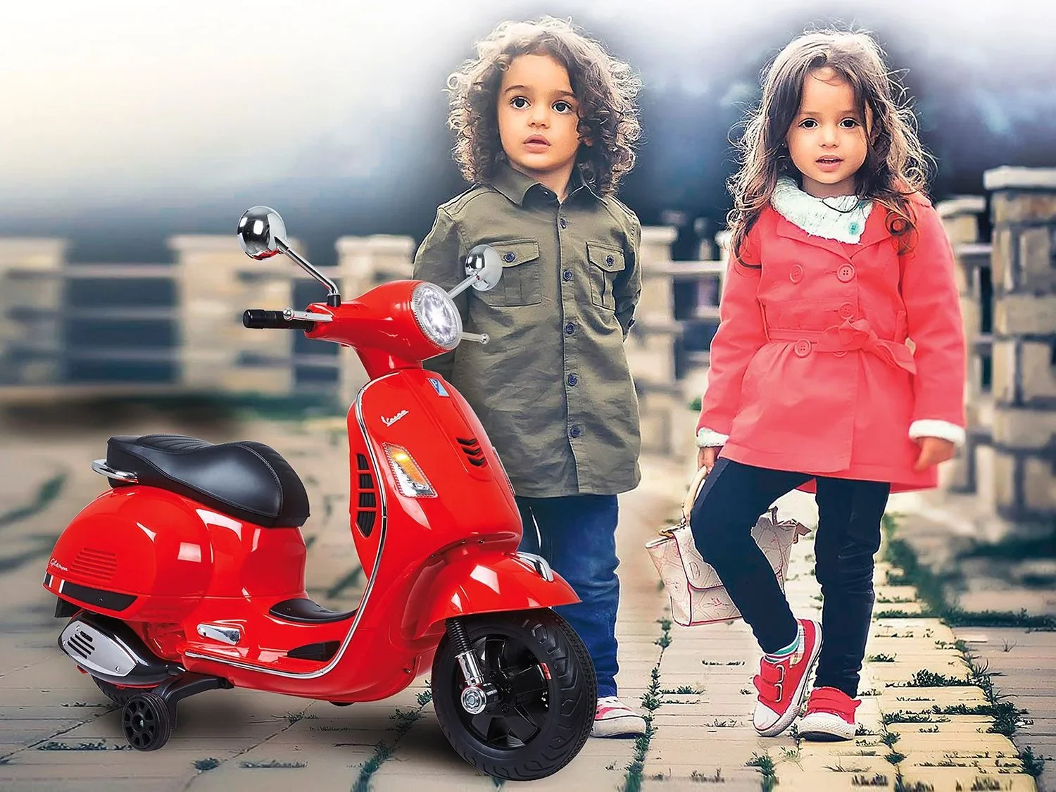 JAMARA Scooter pour enfant Ride-on Vespa GTS 125