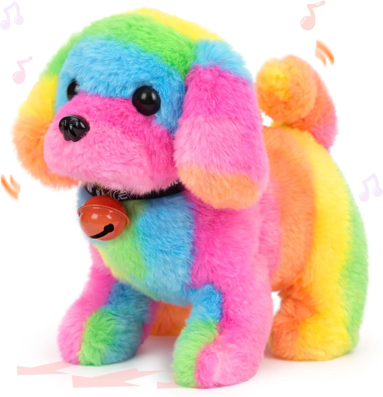 Interactive Hopping Rabbit Electronic Plush Bunny Toy with Sounds and Movements, 7'' Brown