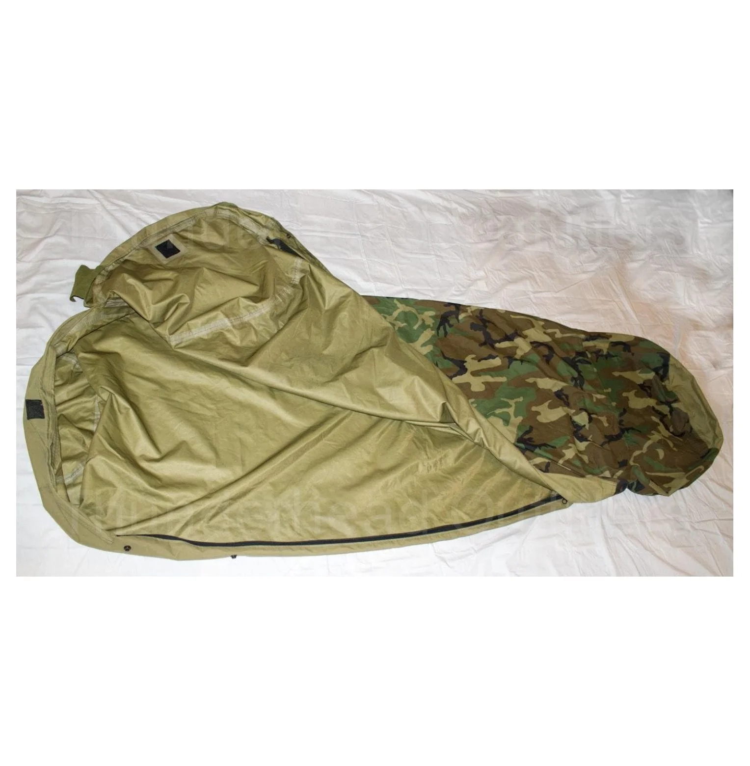 Waterproof Bivy Cover Woodland Camouflage Military Bivy Sack for Sleeping Bags Lightweight Outdoor Shelter green, black, brown - Image 3
