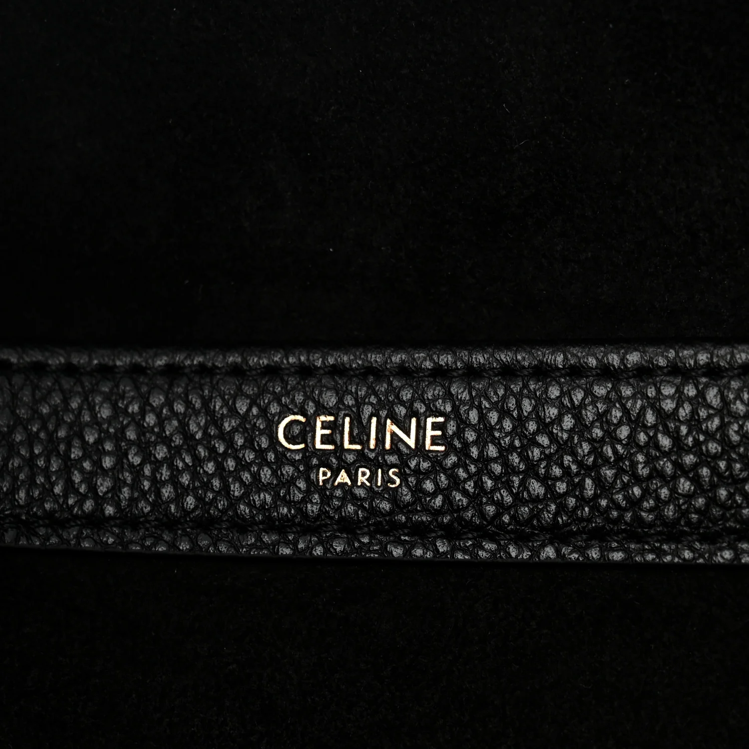 Calfskin Cuir Triomphe Cabas Drawstring Black