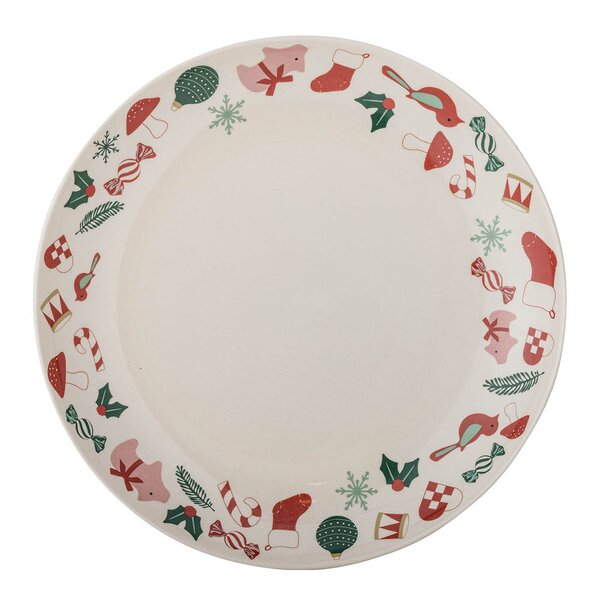 Yule serveringsfat rund 28 cm julemotiv