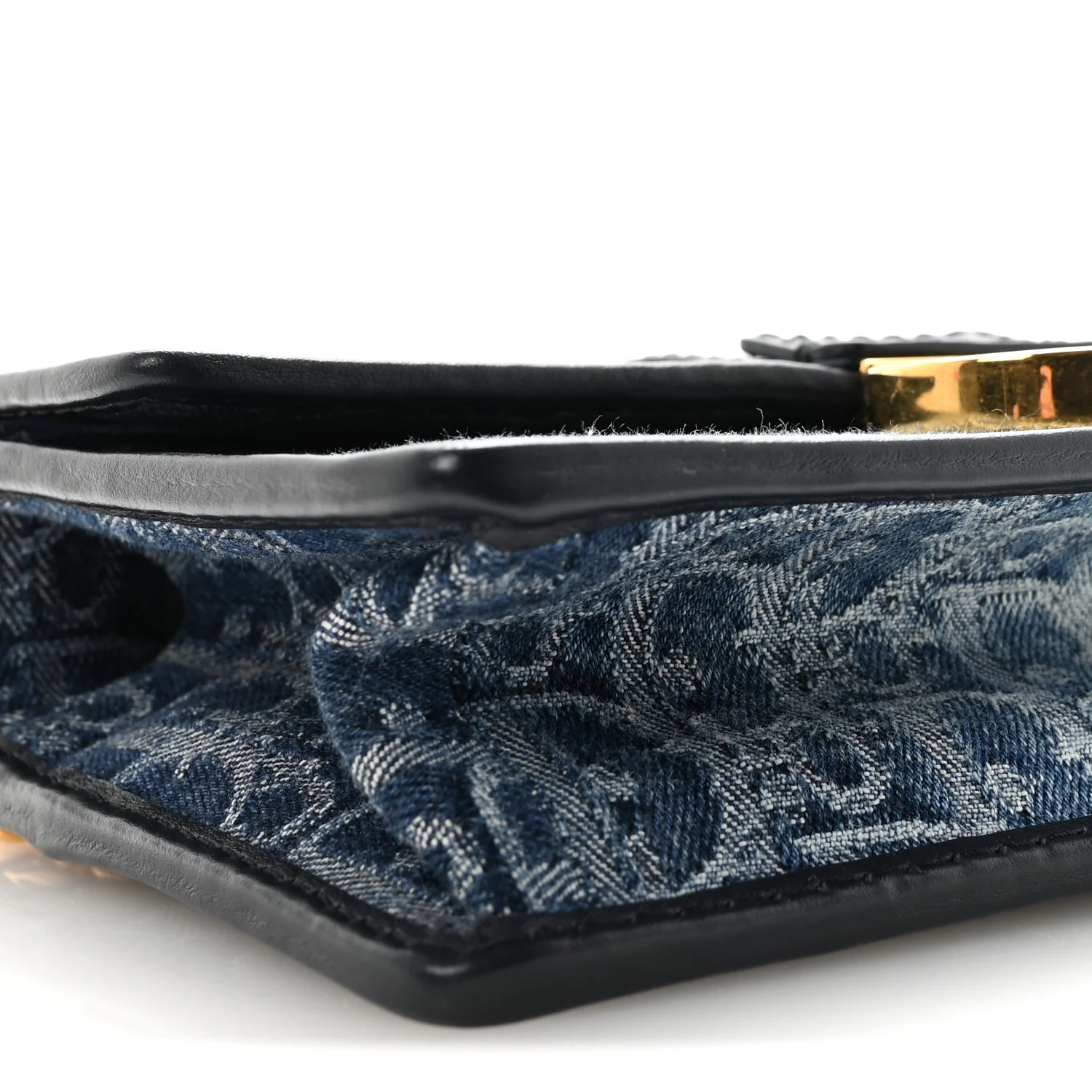 Denim Oblique 30 Montaigne East West Chain Flap Bag