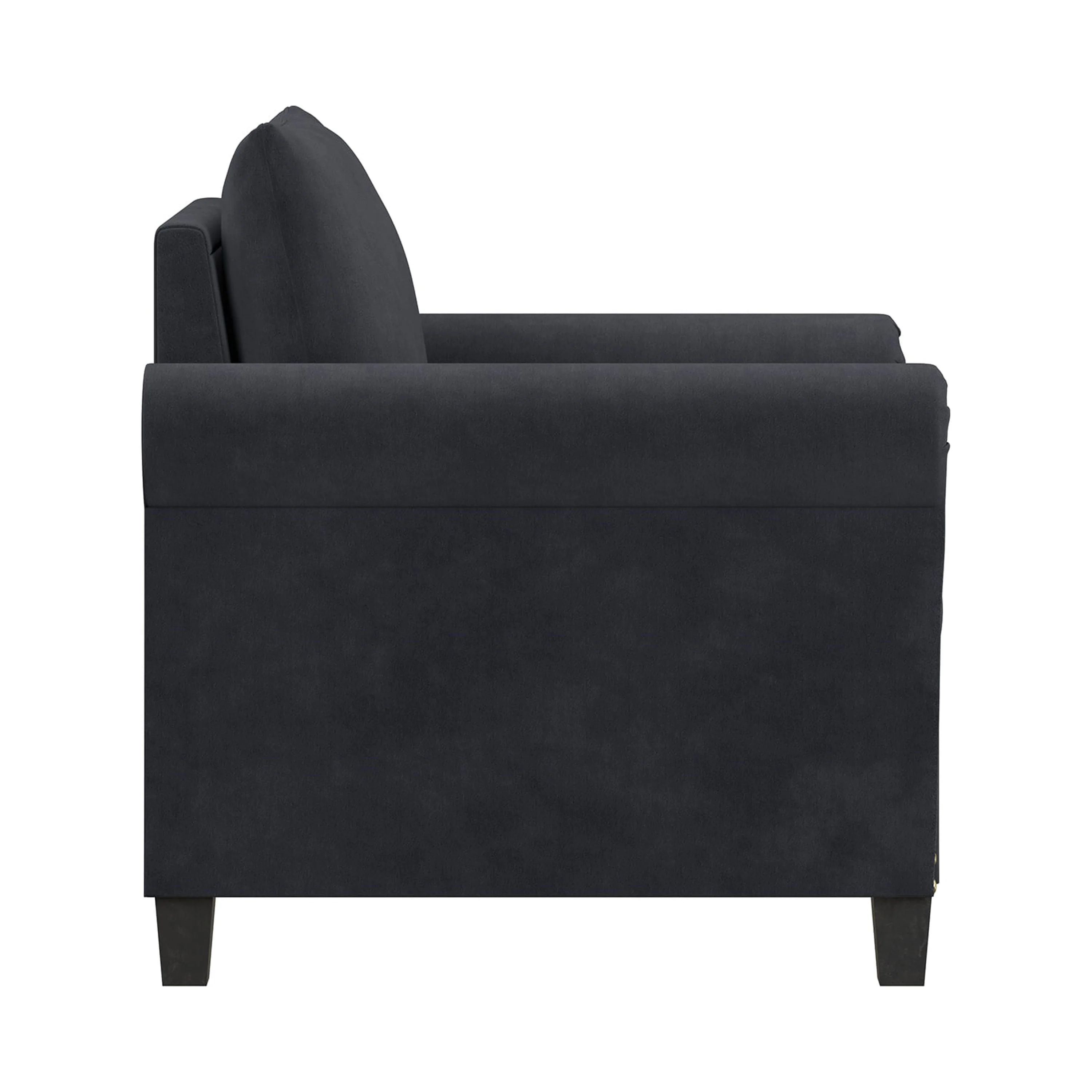 Lifestyle Solutions Fallon Armchair with Nail Head Trim, Gray Fabric
