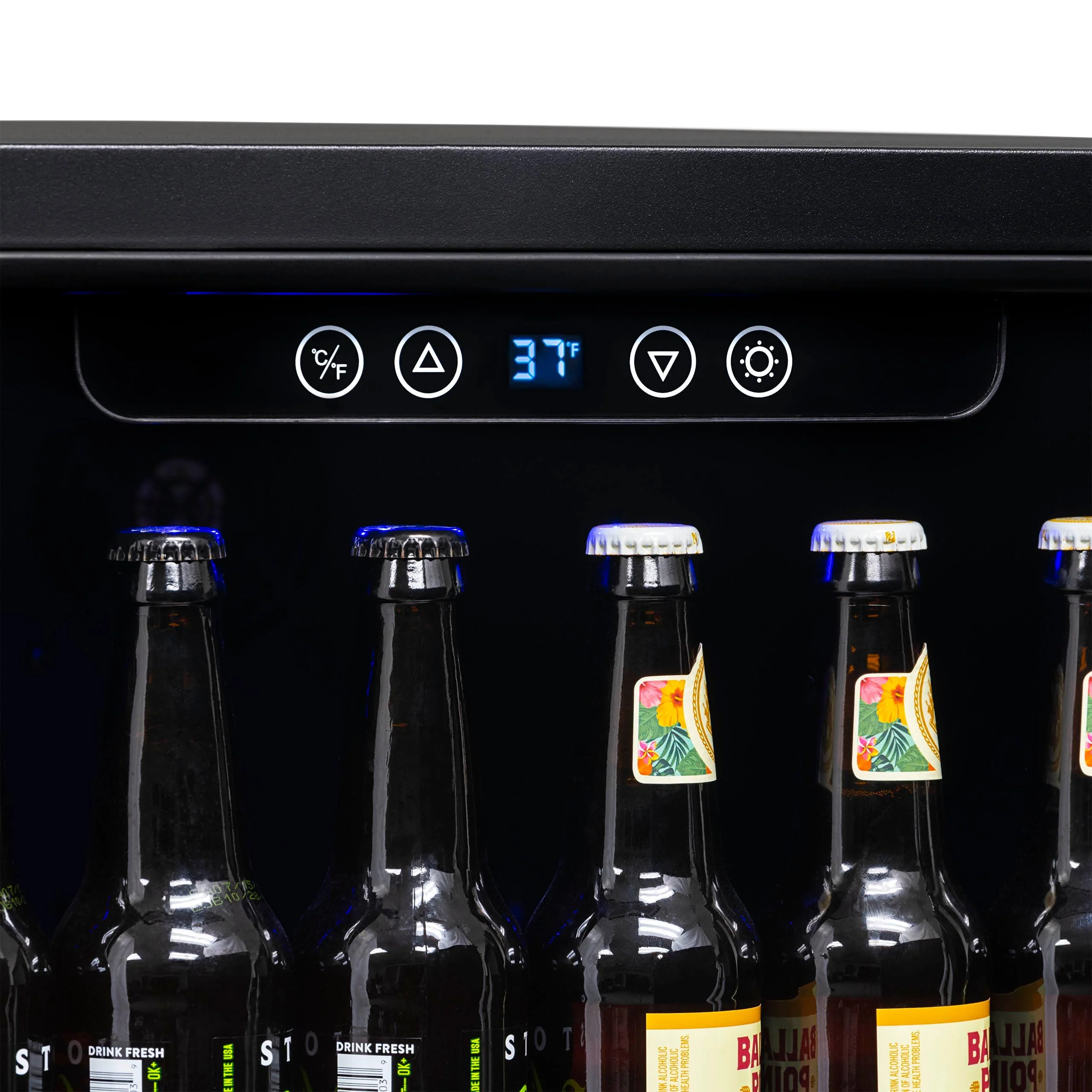 Newair 177-Can Built-In Black Beverage Fridge - 24