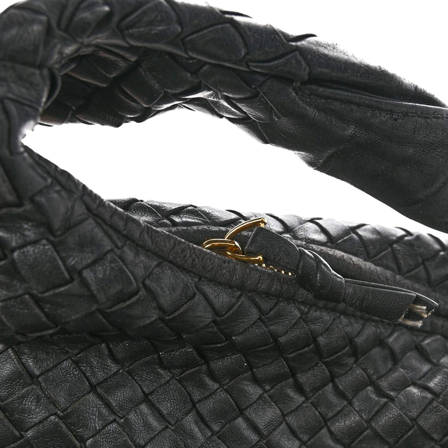 Nappa Intrecciato Large Veneta Hobo Black