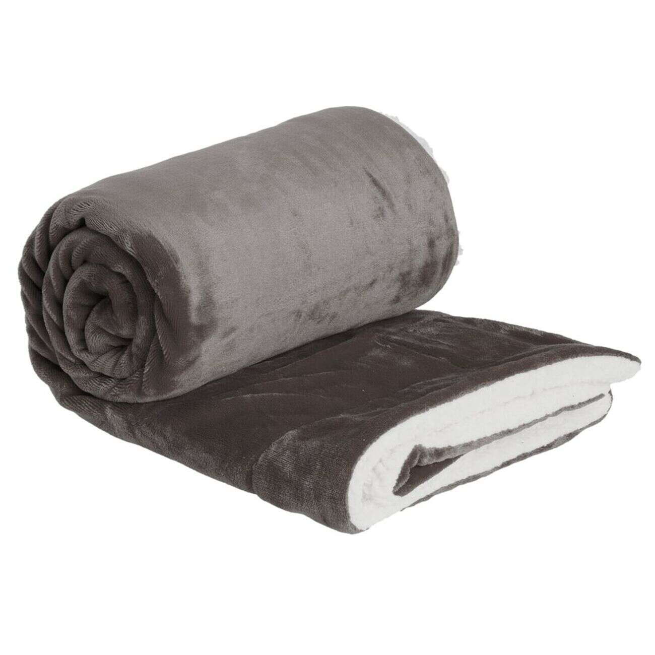 Plaid pilou pilou 127x152cm gris foncé