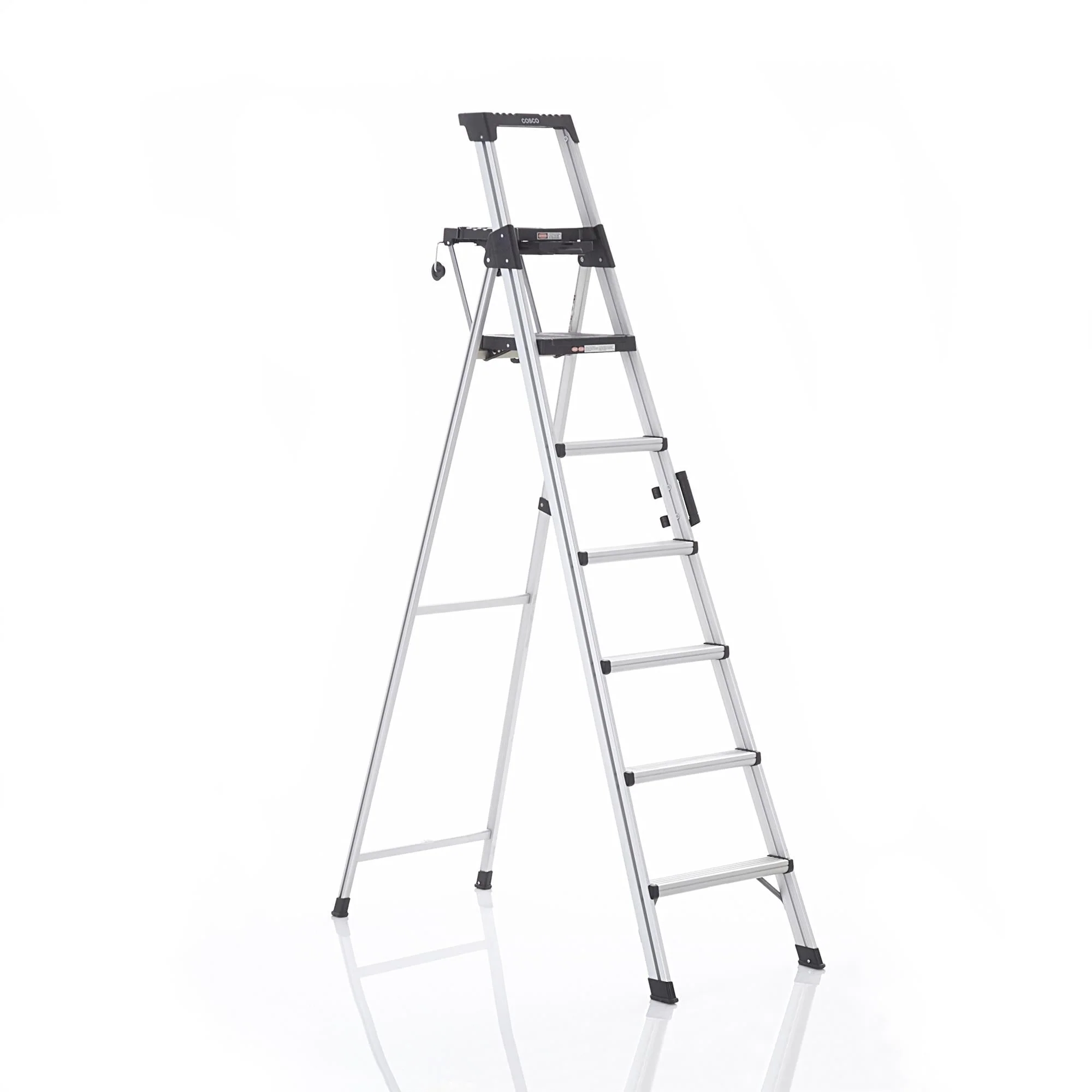 Cosco 8 Ft. Signature Series Aluminum Folding Step Ladder 300 lb. Type IA (12 Ft. Max Reach)