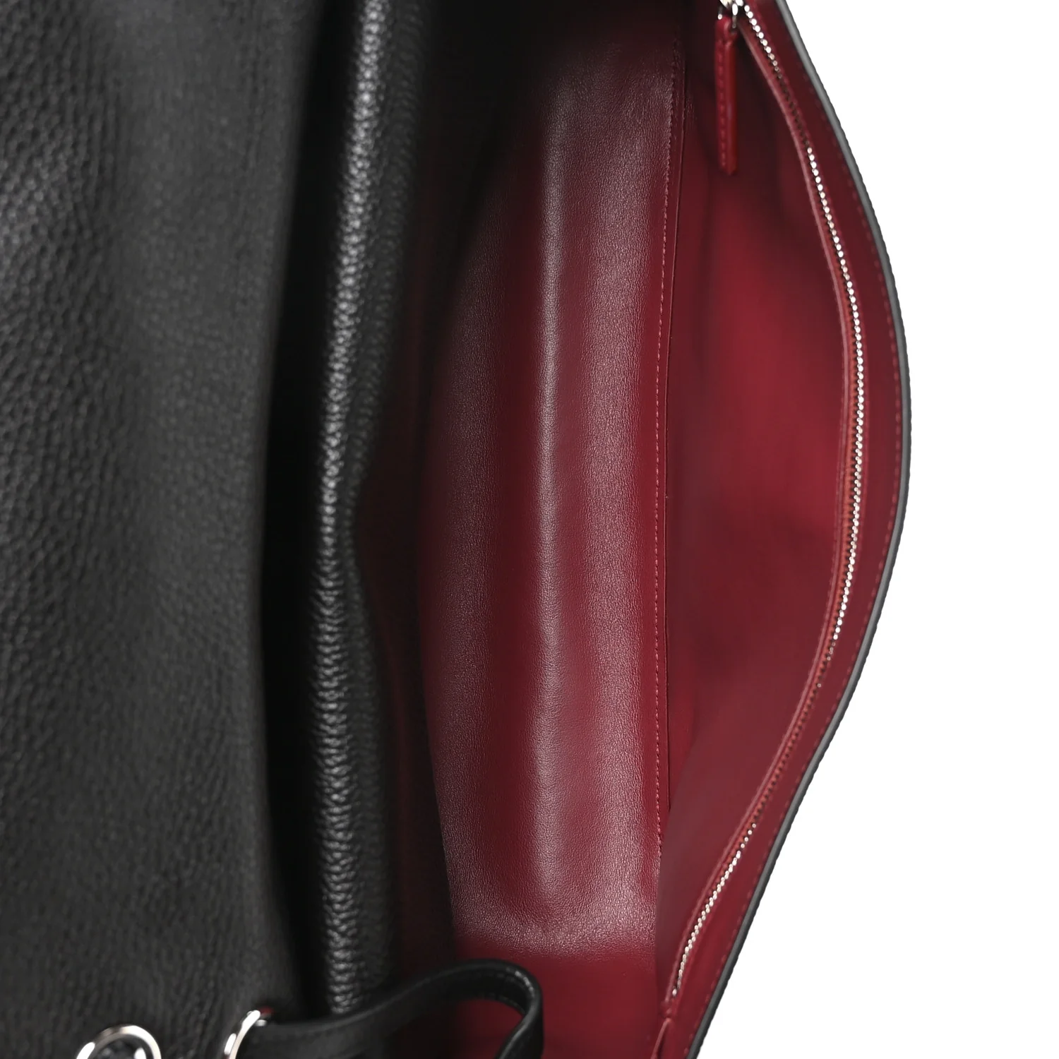 Grained Calfskin Small Souplissimo Maxi Flap Black