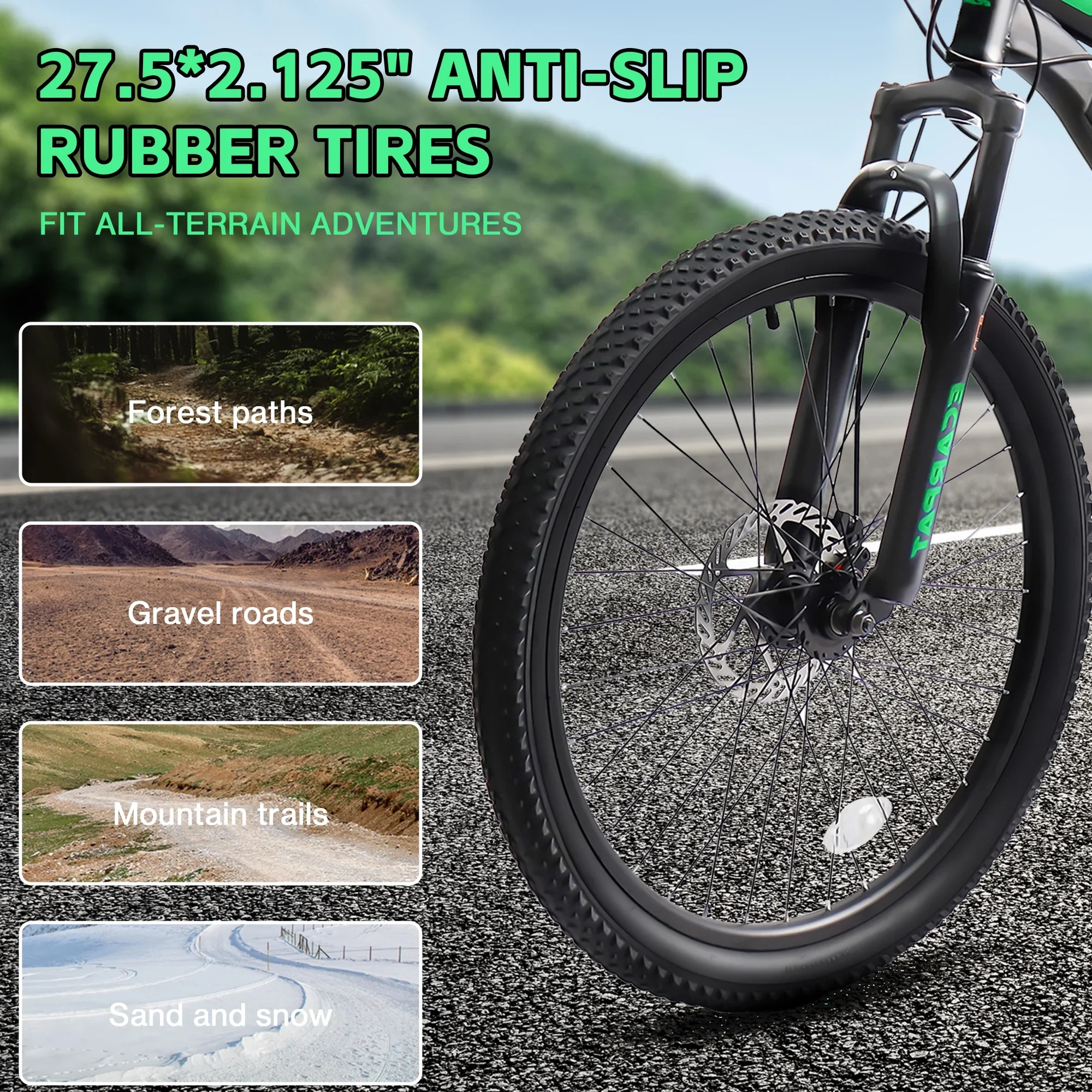 27.5 Inch Dual Full Suspension Mountain Bike, 21-Speed Mountain Bike with Dual Disc Brakes and Carbon Steel Frame, Trail Beach Snow Commuter City Bicycles for Adult Men Women, Black