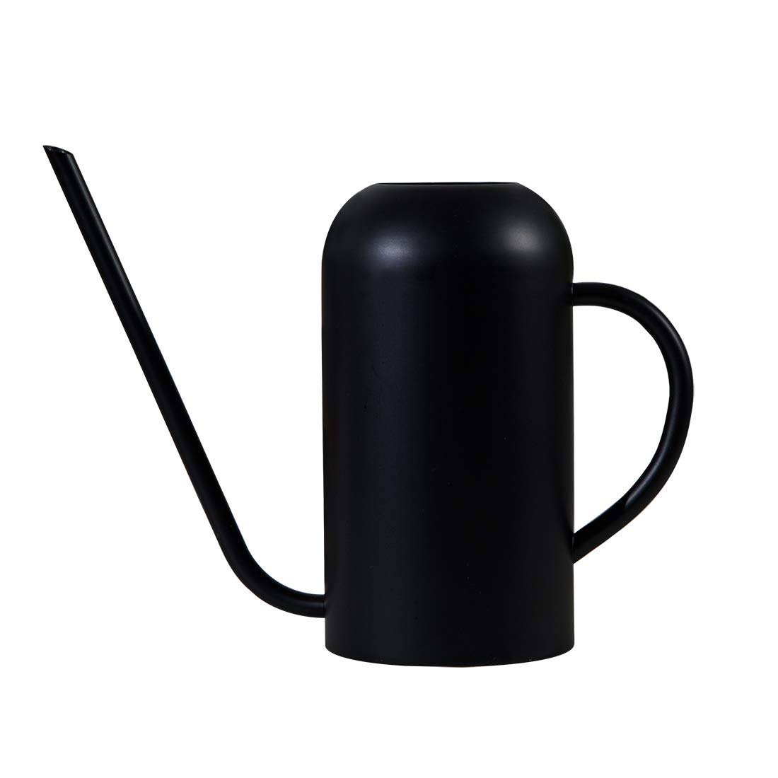 Songhg Long Spout Watering Can Metal 40oz/1.3L,Stainless Steel Watering Pot for Outdoor and Indoor House Plants, Matte Black