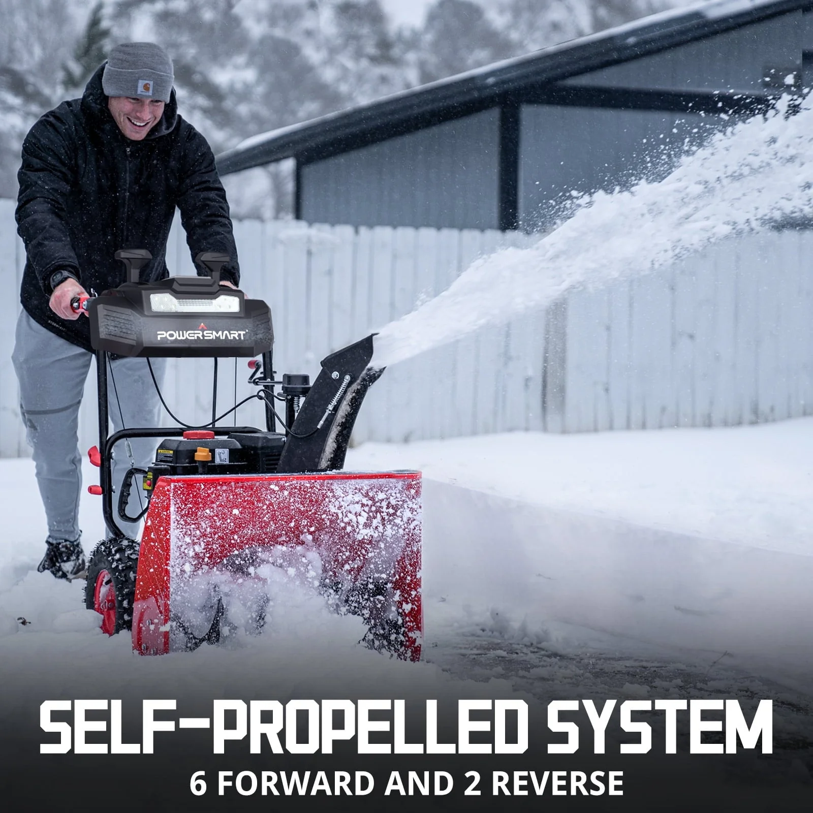 24 in Two Stage Electric Start BS 208CC Self Propelled Gas Snow Blower HB7109A Image 8