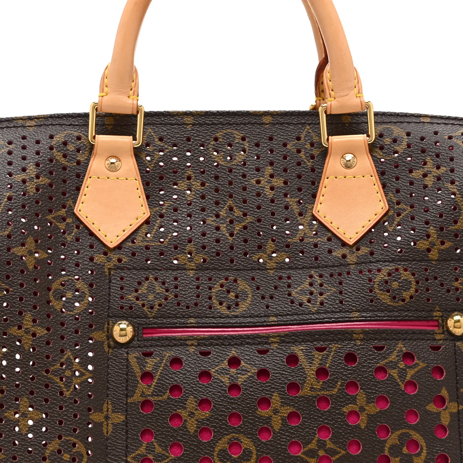 Monogram Perforated Speedy 30 Fuchsia