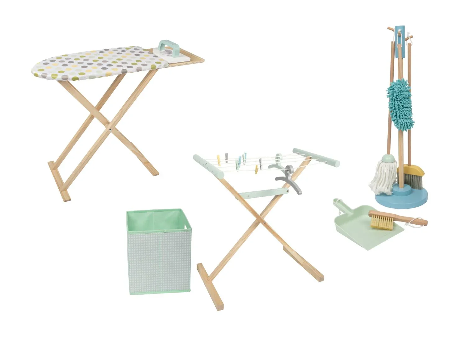 Playtive Set de mnage, planche  repasser ou tendoir  linge
