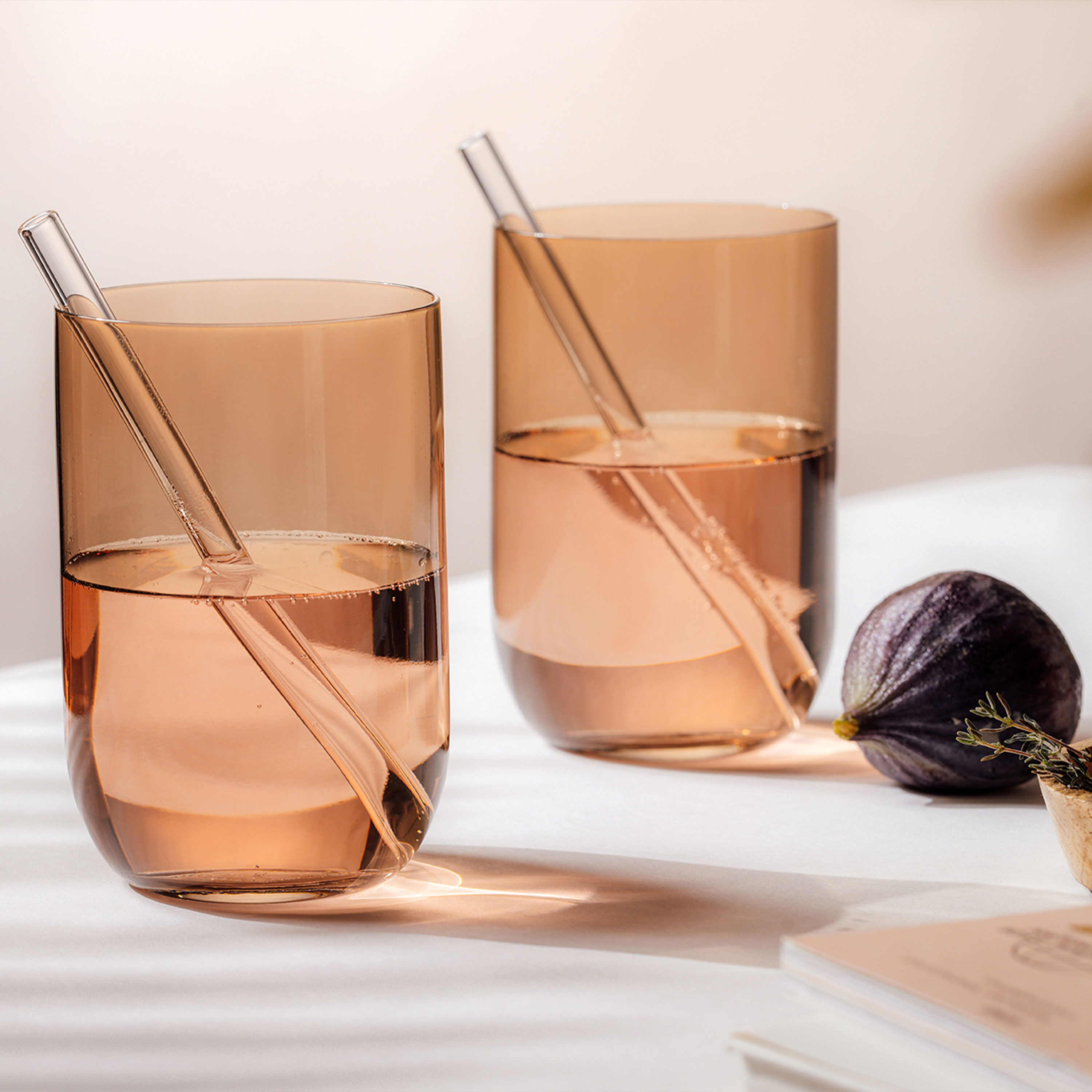 Like Glass Highball glass - Brown, 12.9 oz, crystal glass
