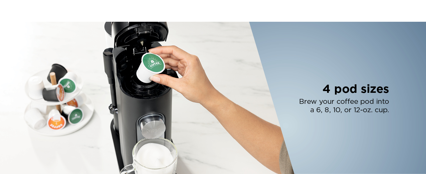 Pods brew Grounds brew Brew versatility Coffeehouse-style drinks