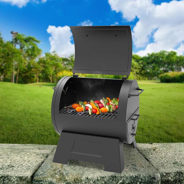 Portable Charcoal Grill or Side Fire Box in Black Image 10