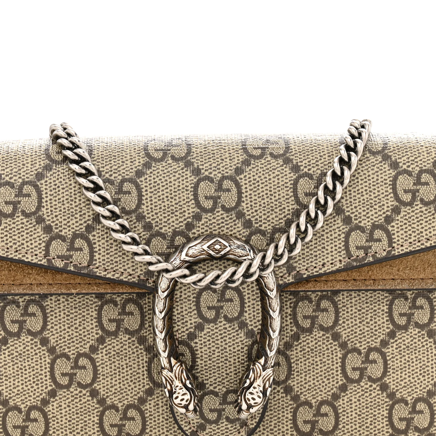GG Supreme Monogram Super Mini Dionysus Shoulder Bag Taupe
