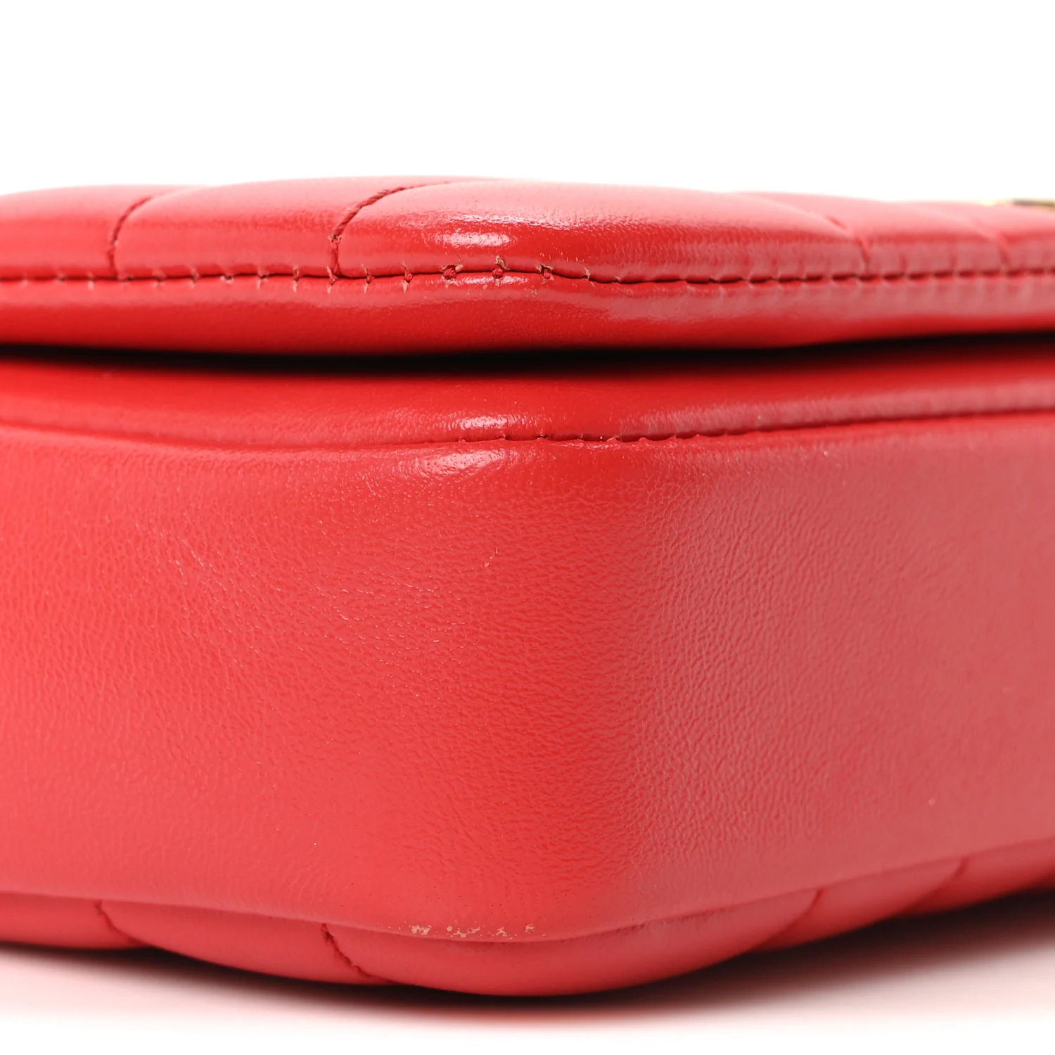 Lambskin Quilted Mini Lola Bag Bright Red