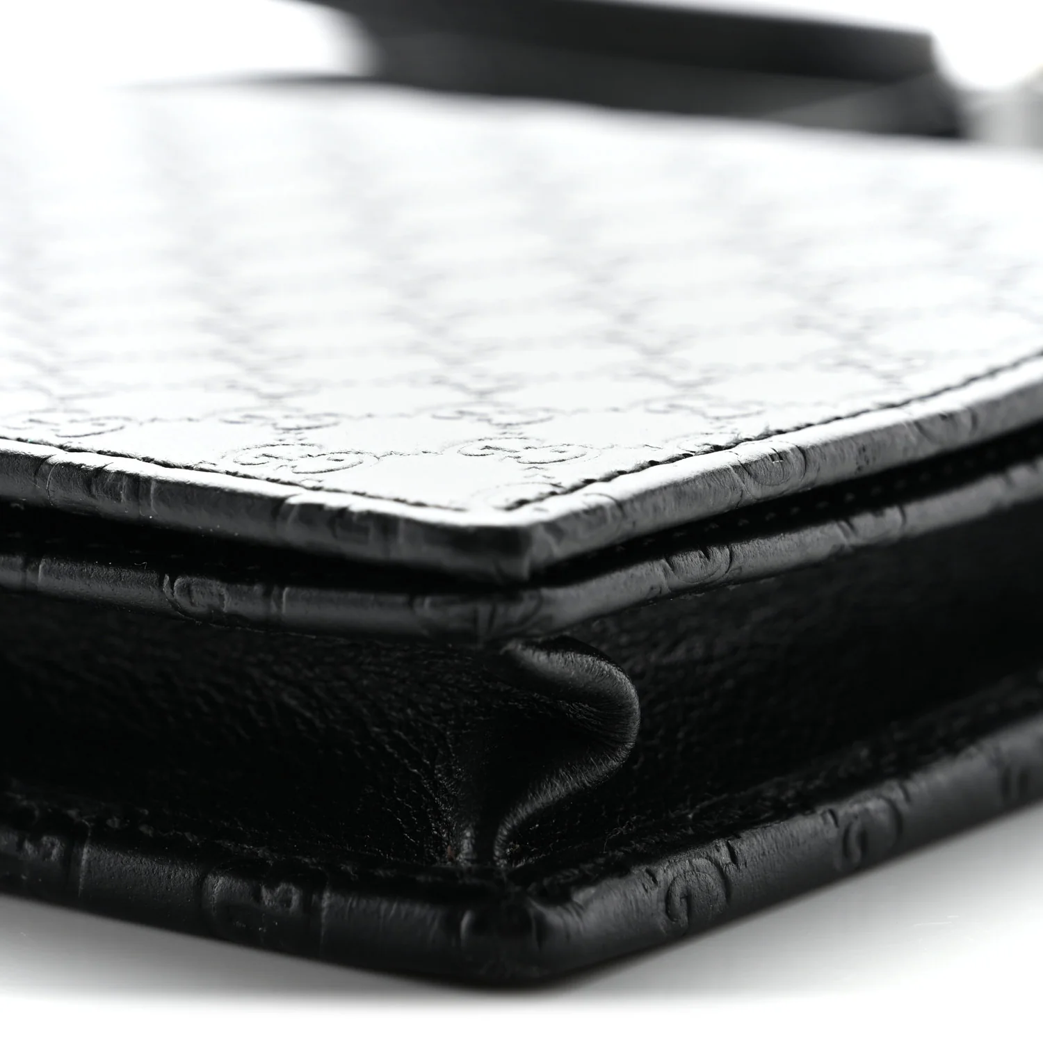 Soft Microguccissima Crossbody Wallet Black