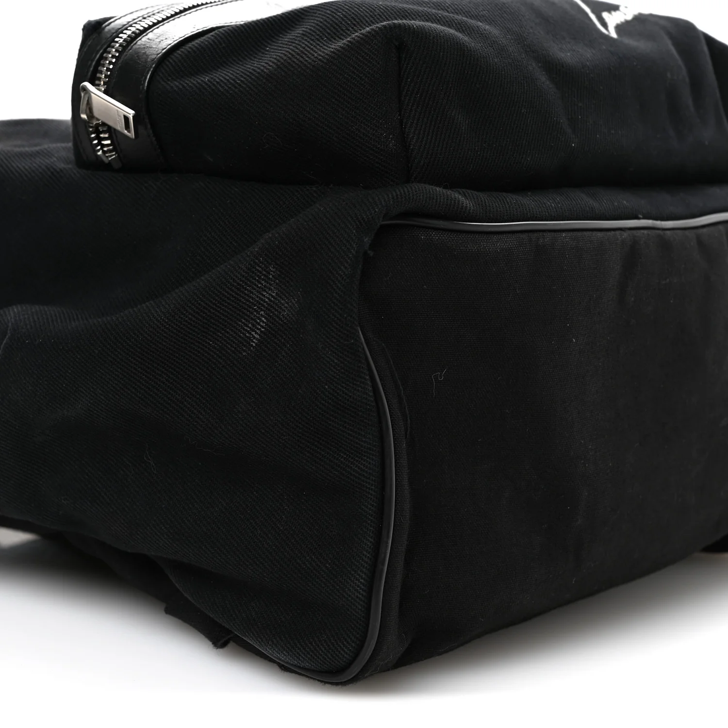 Canvas Signature Embroidered City Backpack Black