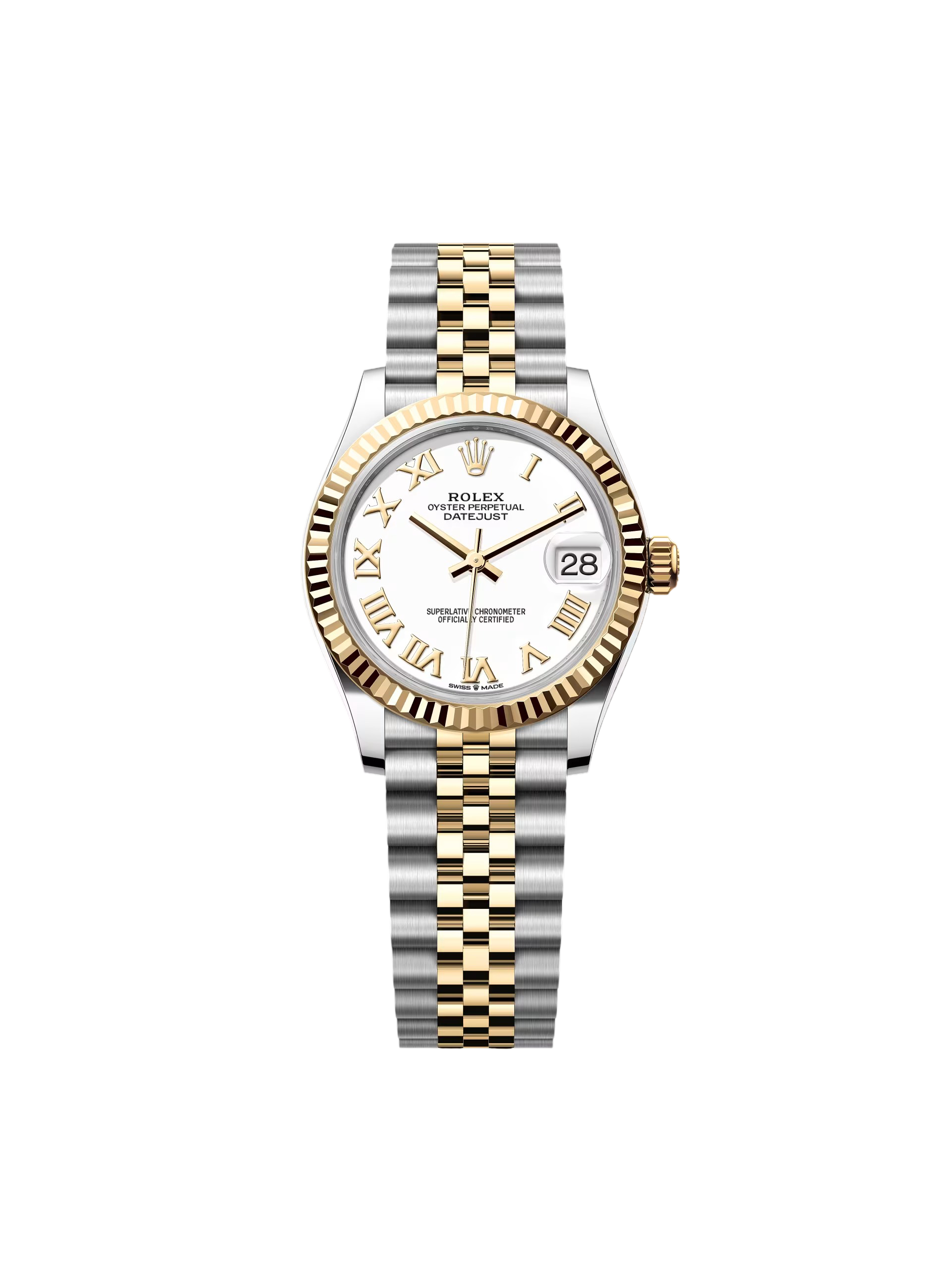 【Super Clone】RLX Datejust m278273-0001/0002 31mm White Dial Stainless Steel and Yellow Gold Oyster Watch
