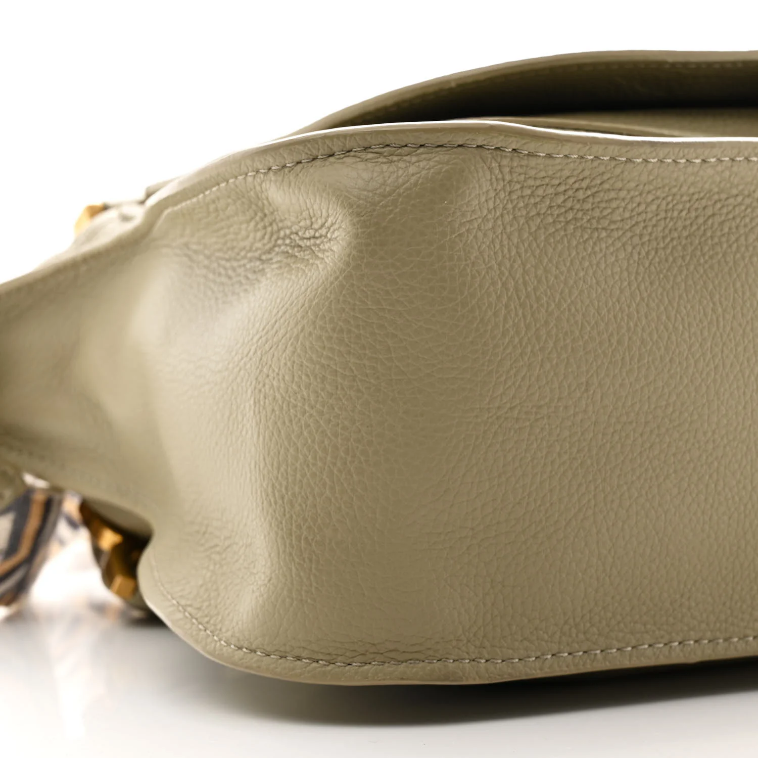 Calfskin Braided Medium Marcie Double Carry Slate Green