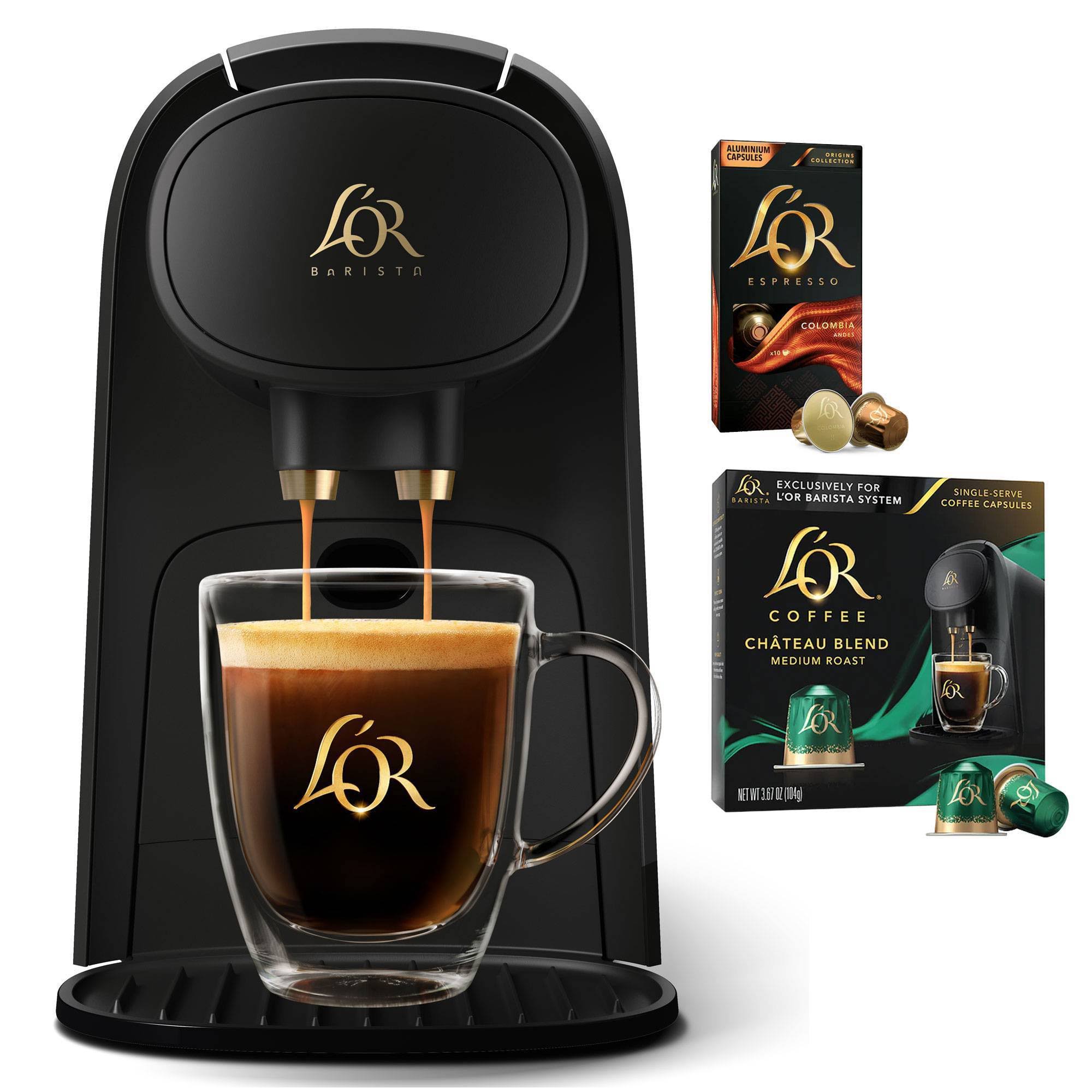 L��or Barista System Coffee and Espresso Machine with 20 Capsules