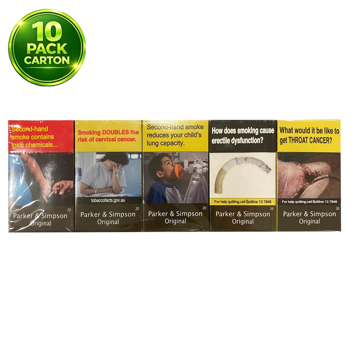 Parker & Simpson Original  20s Cigarettes x 10 Packs /1 Carton