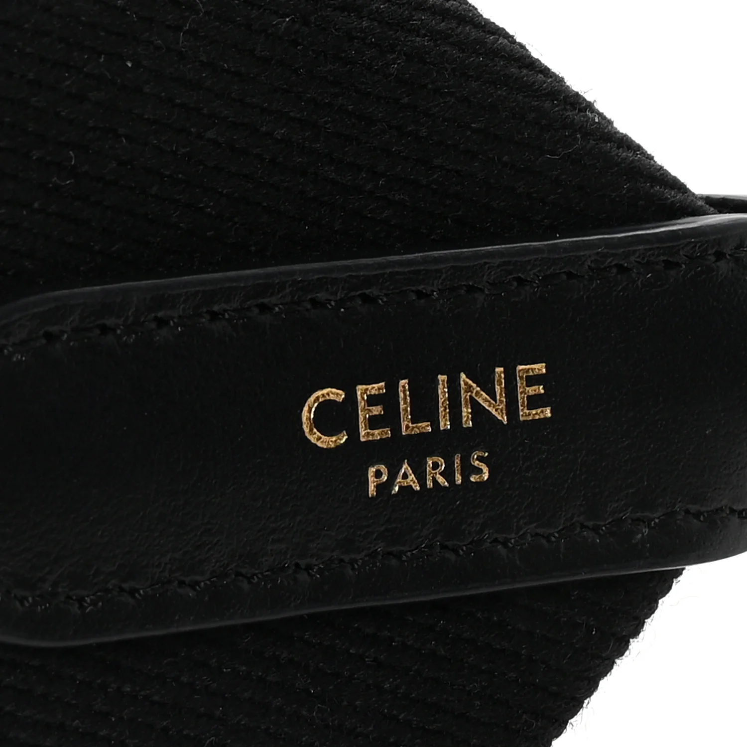 Jacquard Wool Logo Short Strap Black Beige