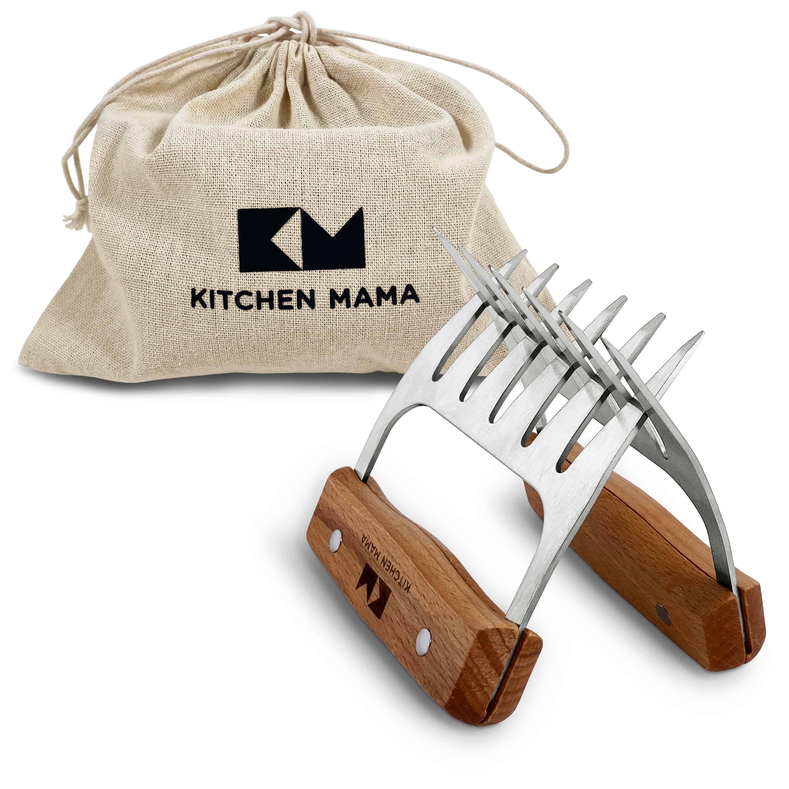 Kitchen Mama Meat Shredder Claws (A Set of 2) with Pouch Bag