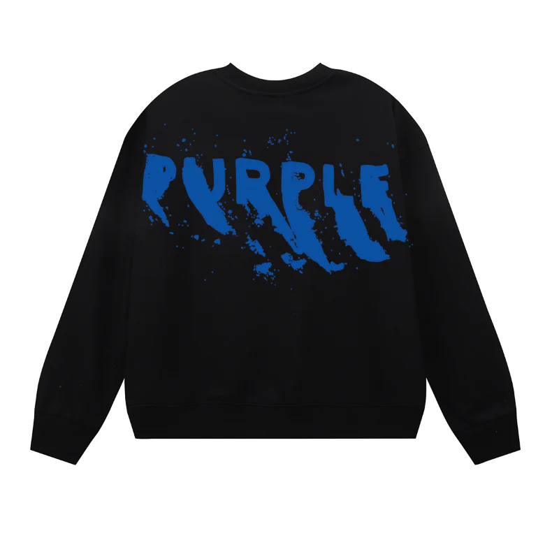 Purple Men's Long-Sleeve T-shirt Sweatshirt 1158
