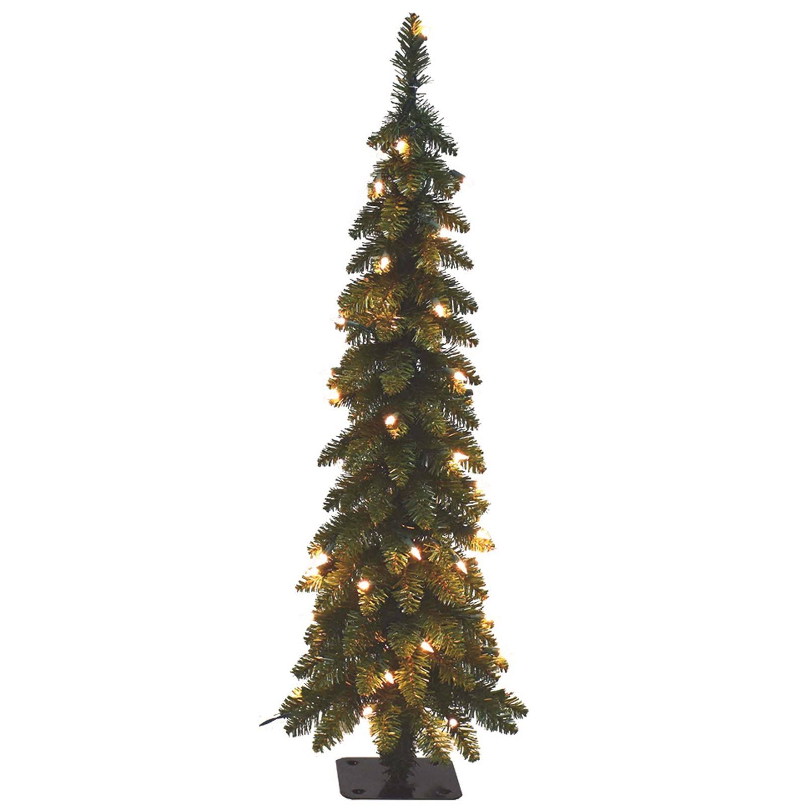 Santa's Workshop 4' Pencil Slim Christmas Tree, 70 Lights