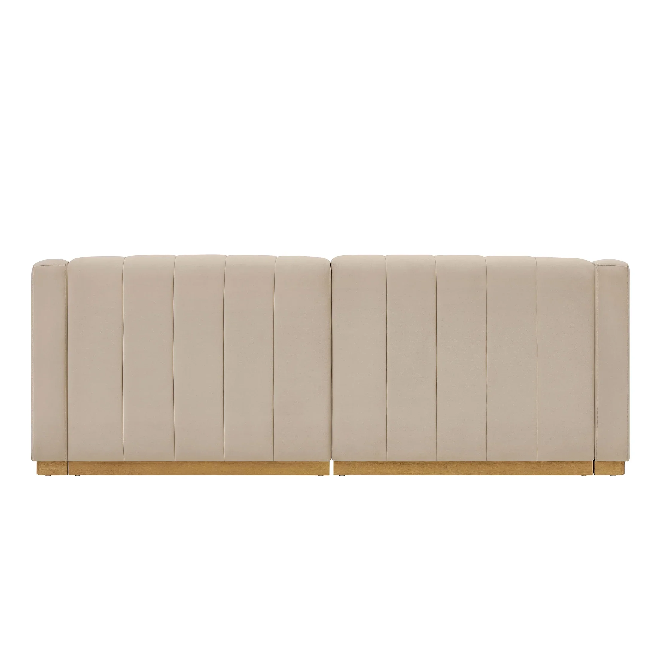 Better Homes & Gardens Lillian Channel Tufted Sofa 83.5 Cream Linen