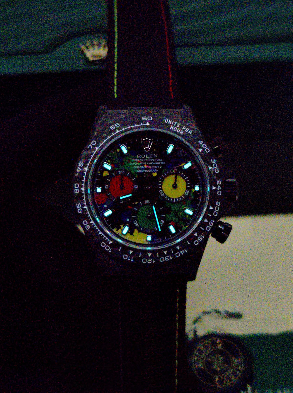 [Super Clone]Rolex Daytona DIW Carbon Motley Multicolour Dial Super Clone Swiss Replica Watch | Custom Made Limited Edition | 4130 Swiss Movement