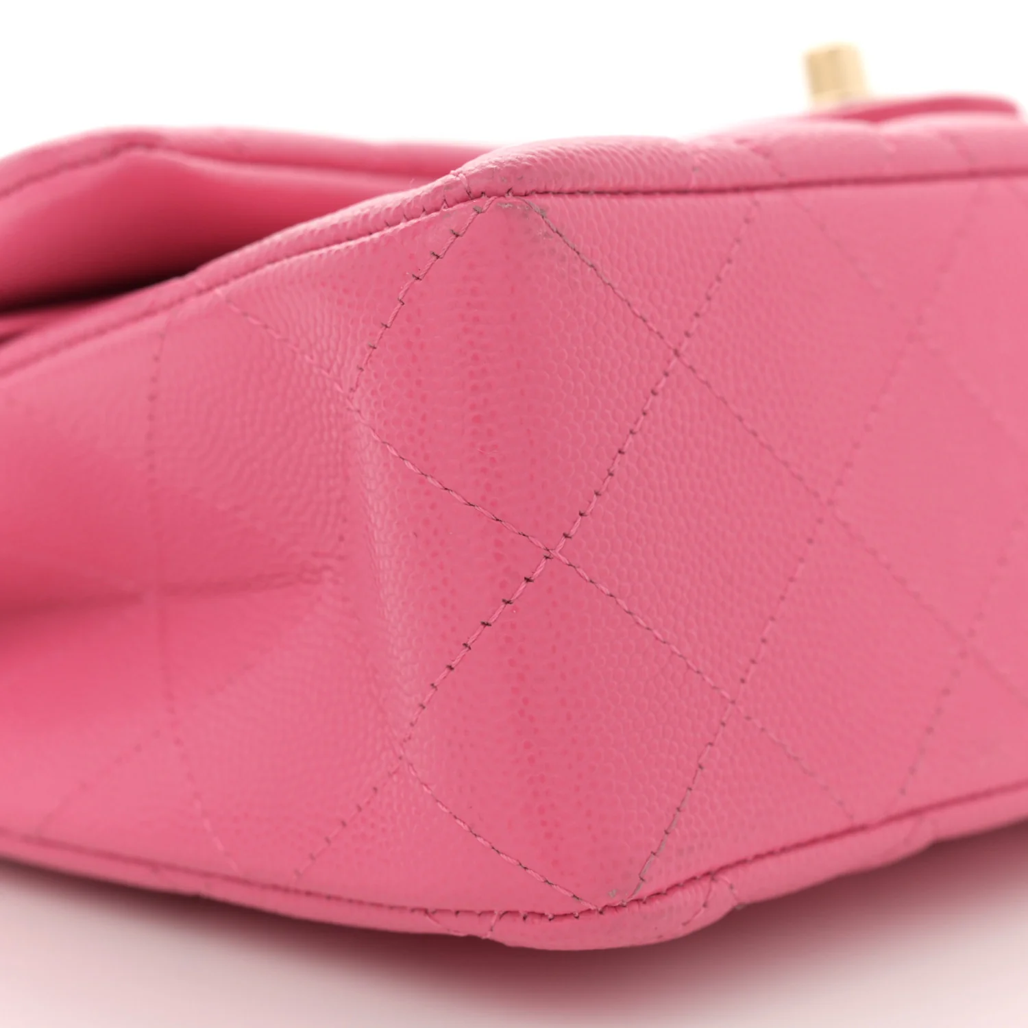 Caviar Quilted Small Double Flap Pink