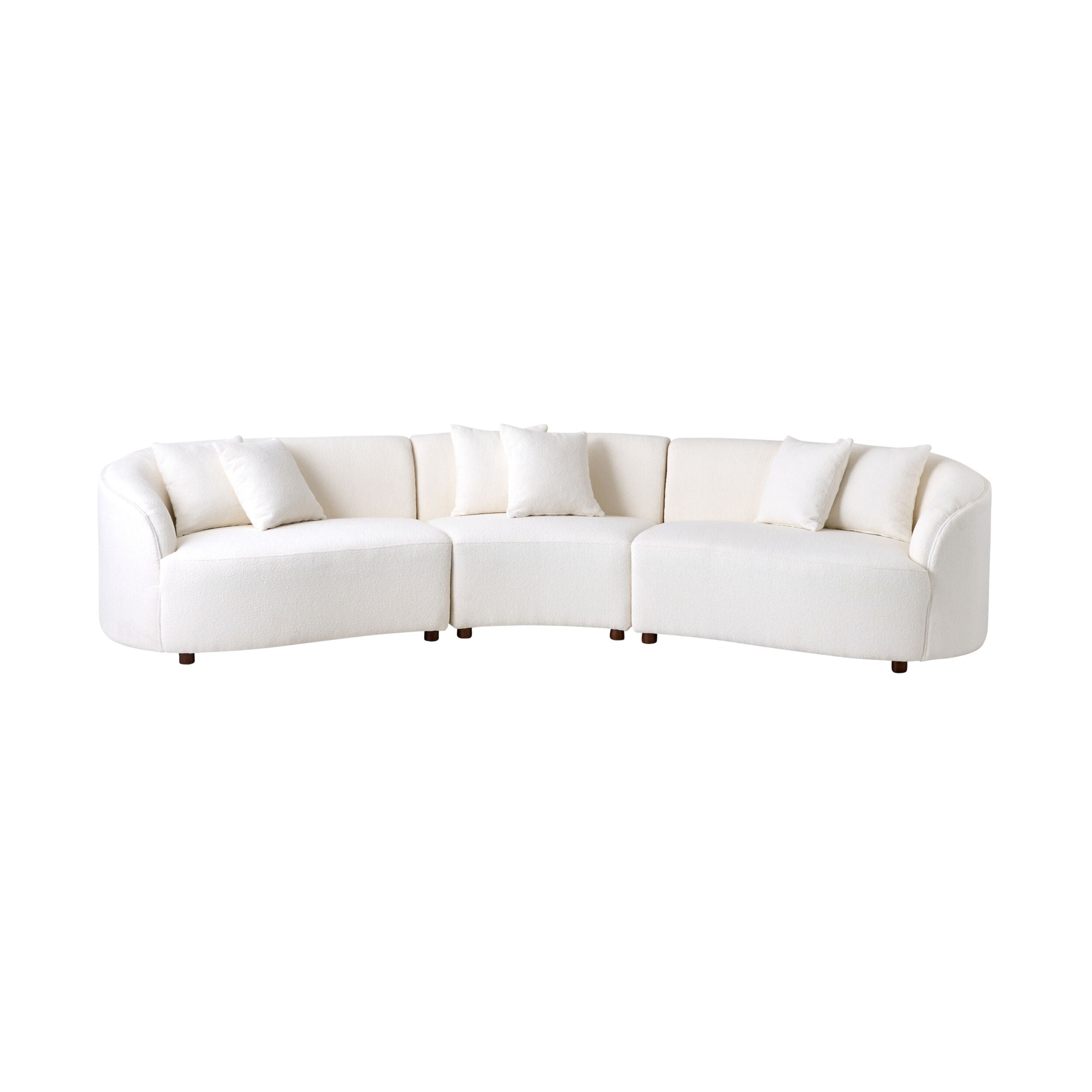Alessa 4 Seater Sectional Sofa Luna Cloud White