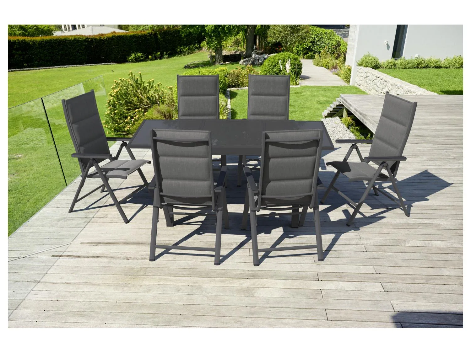 LIVARNO Table de jardin + Lot de 6 fauteuils Houston