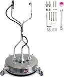Garvee 24" Pressure Washer Surface Cleaner with Dual Handles - Stainless Steel, 4 - Wheel Design for Driveways, 20"
