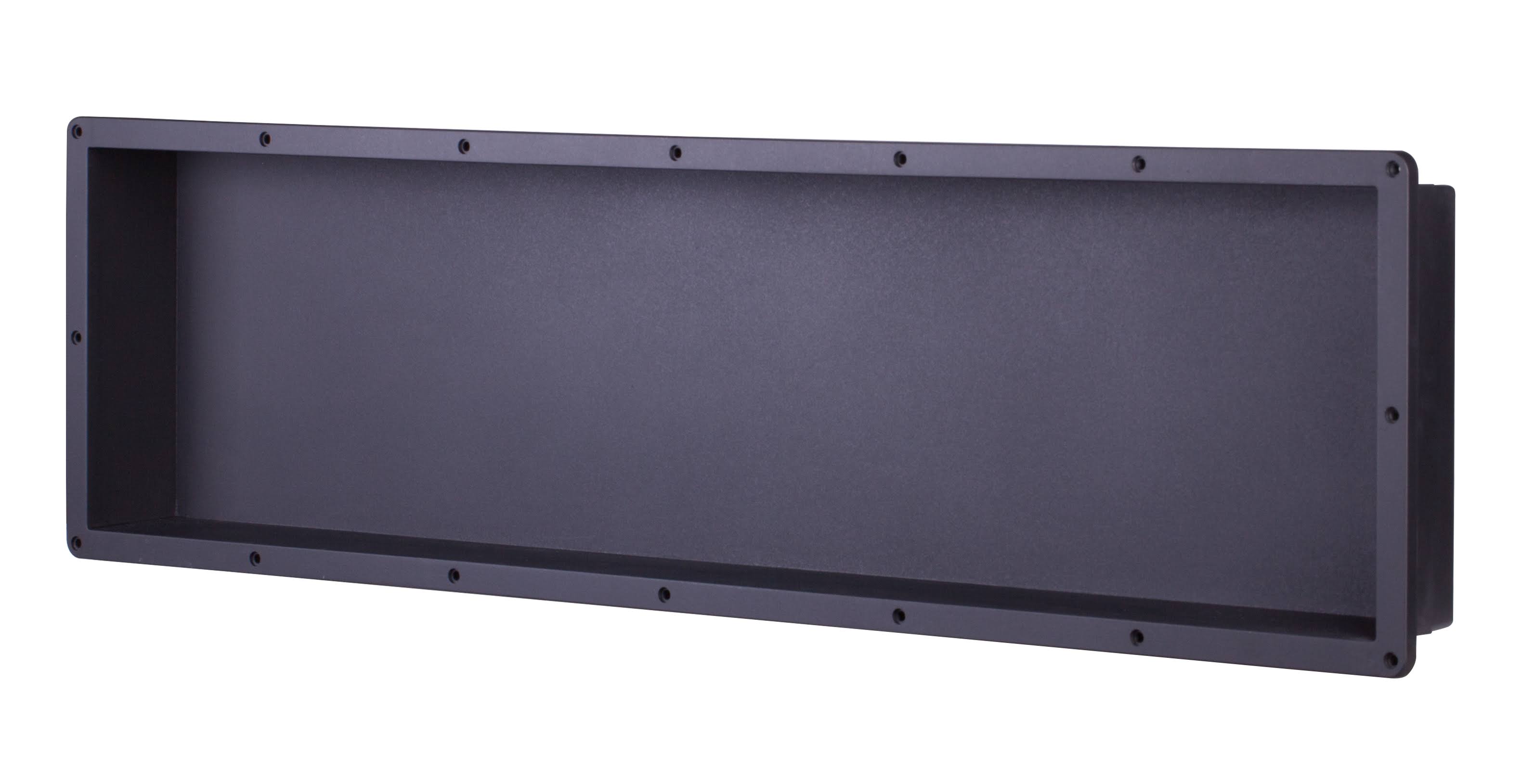eModernDecor Flush Mount Installation 14 in. x 50 in. x 4 in. ABS Single Bathroom Recessed Shower Niche for Shampoo Toiletry Storage Black STR-1450