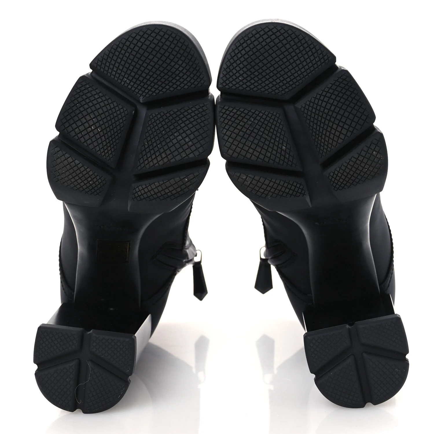 Spazzolato Re-Nylon Metal Triangle Logo 110mm Ankle Boots 36.5 Black