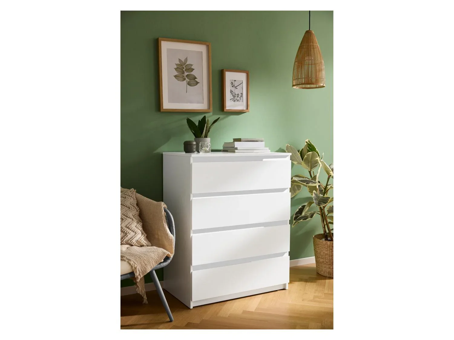 LIVARNO Commode Genve, 80 x 101,5 x 48 cm, blanche