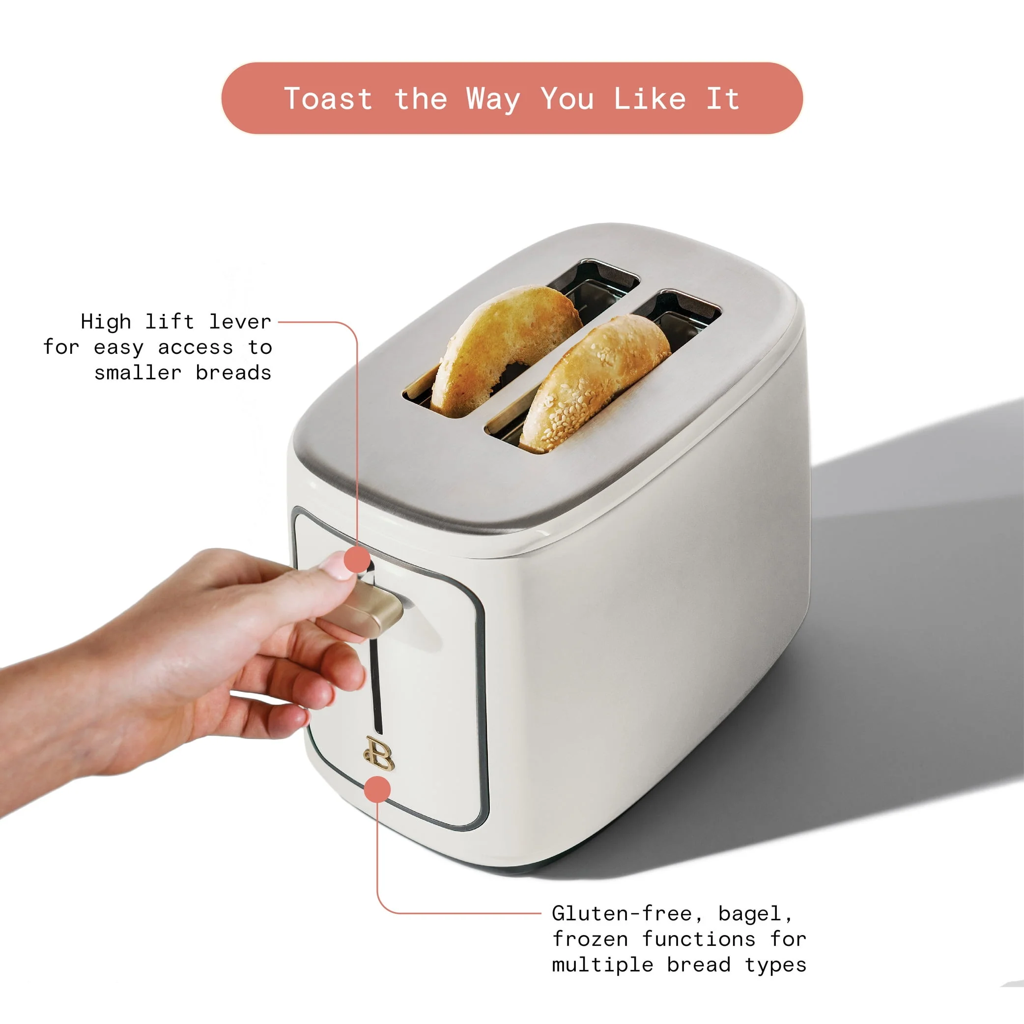 2-Slice Toaster with Touch-Activated Display, White Icing by - Image 6