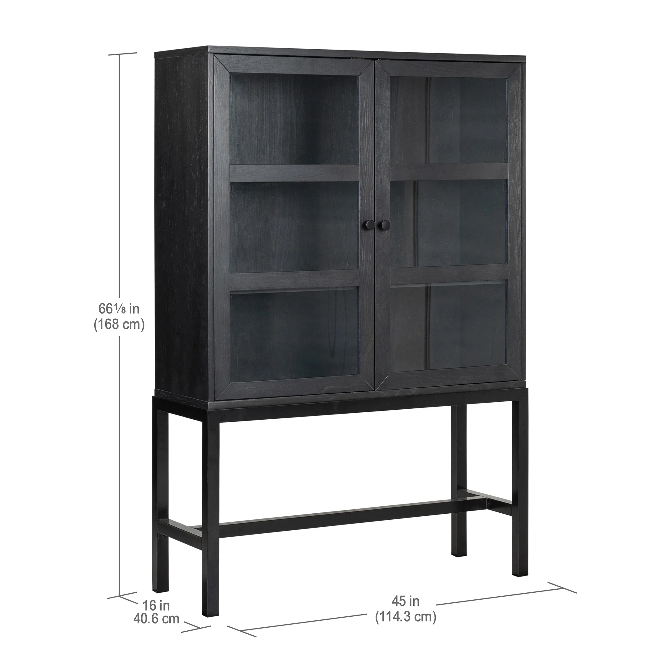 Better Homes & Gardens Ezra China Cabinet, Light Honey Finish